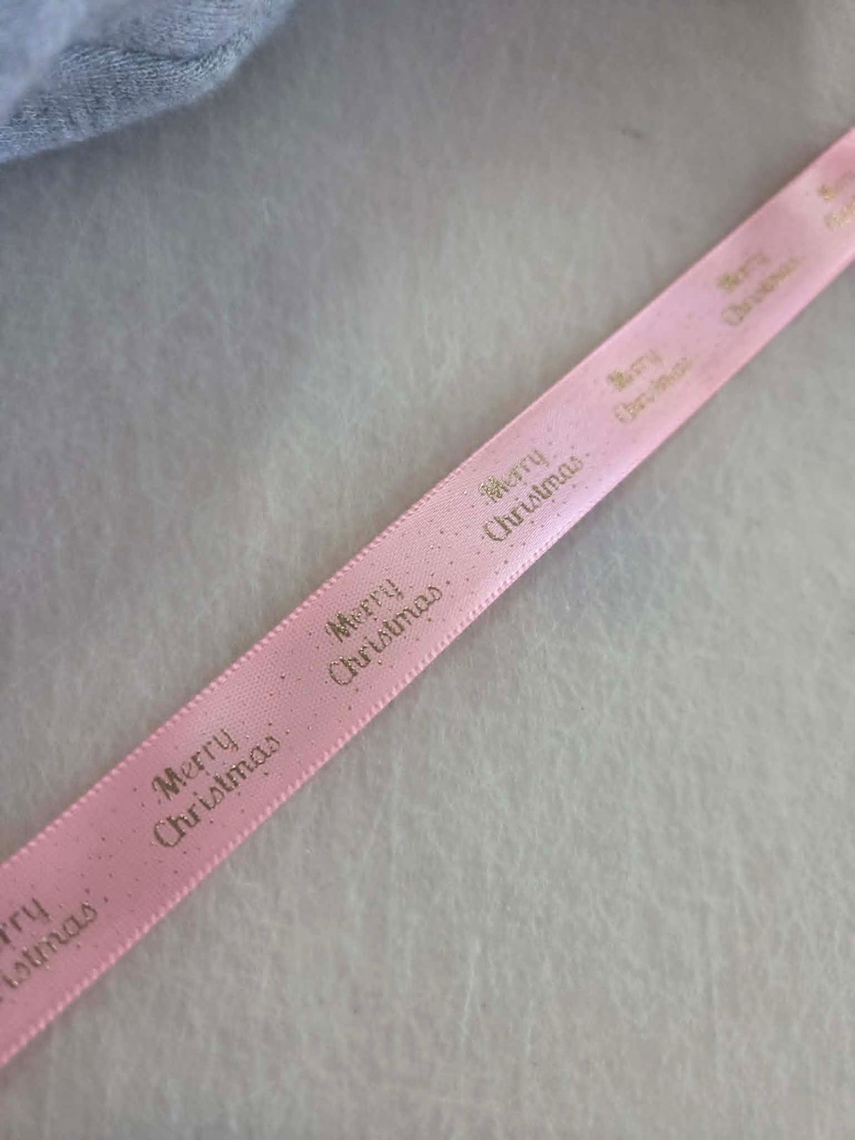 Ribbon 15mm Gold on Pink Premade Ribbon (WHILE STOCKS LAST)
