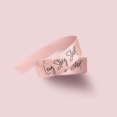 Custom Printed Ribbon - Baby Pink x 50 meters
