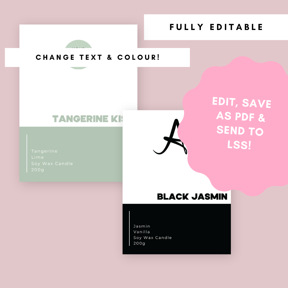 Tangerine Kiss Canva Label Kit