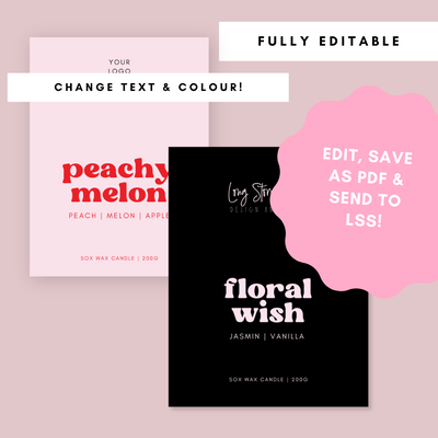 Peachy Melon Canva Label Kit