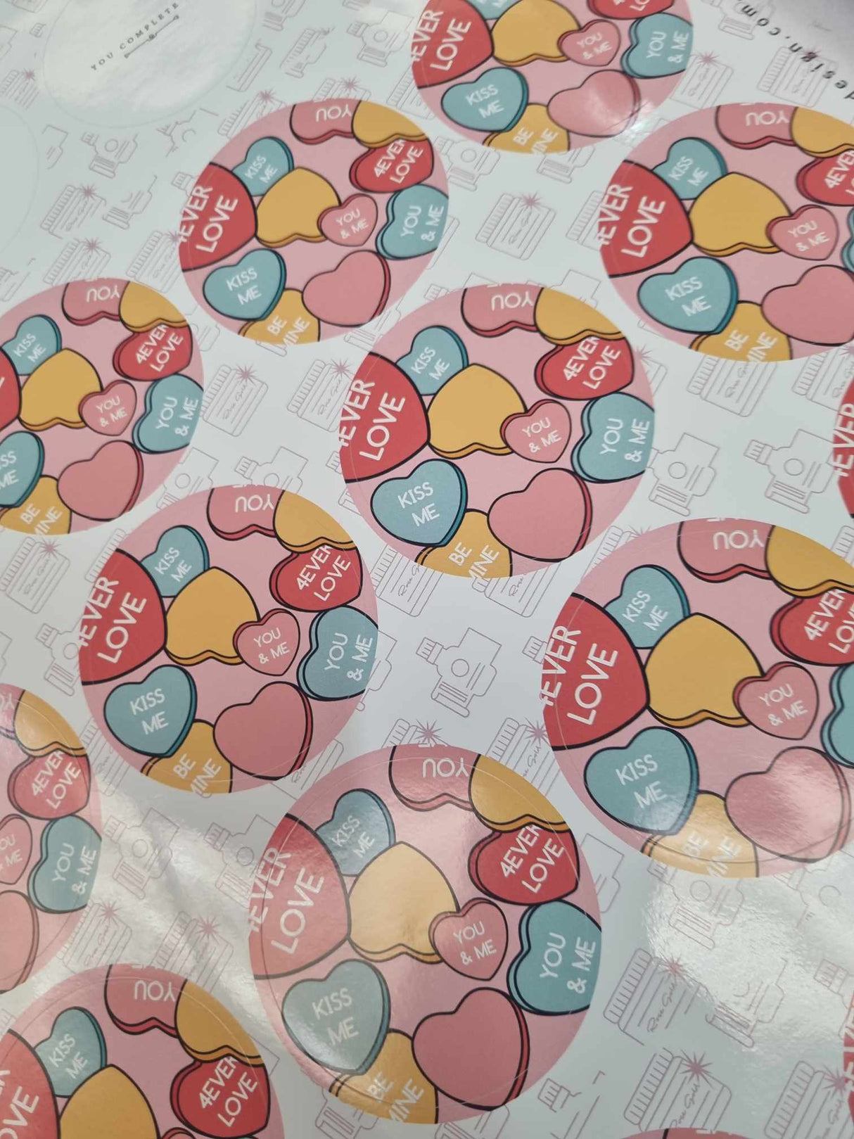 Retro Collection - Love Language Valentines - Design Eight - Round