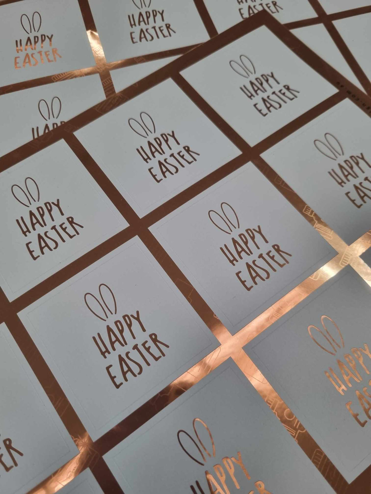 Foiled Happy Easter #3 Vinyl Label Pack (Square)