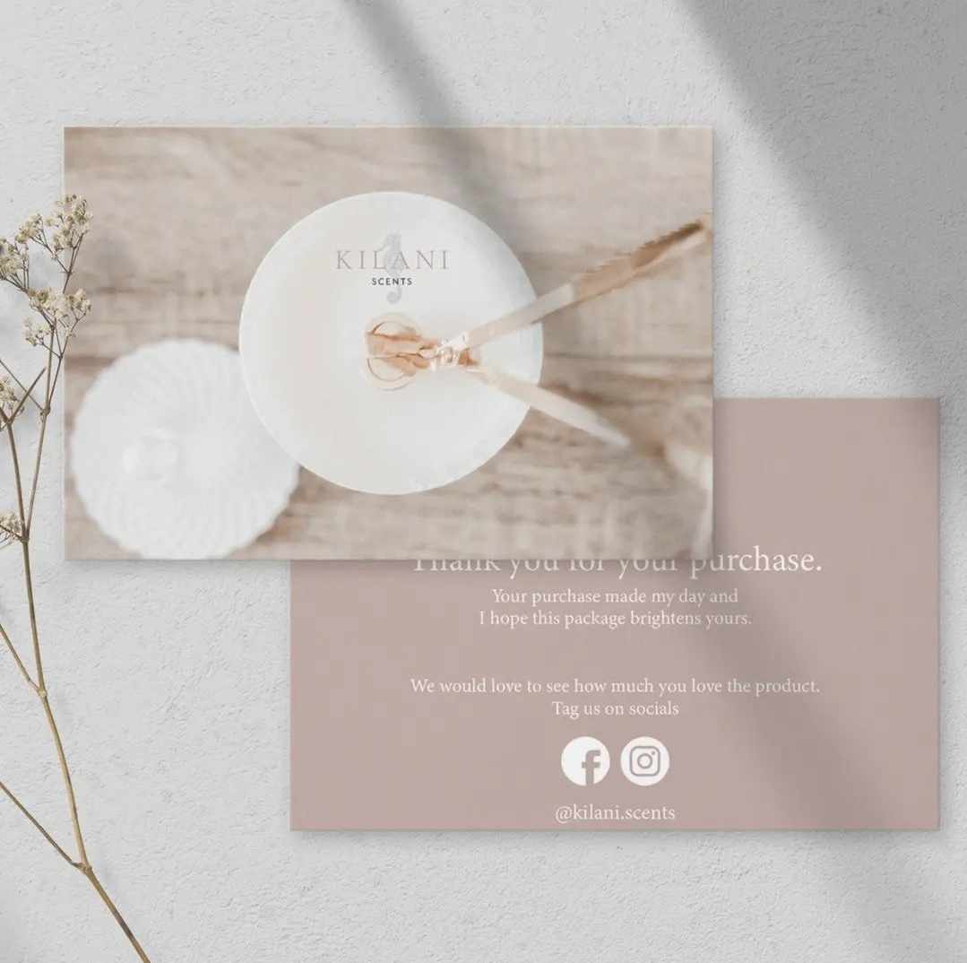 Uncoated Thankyou Postcard