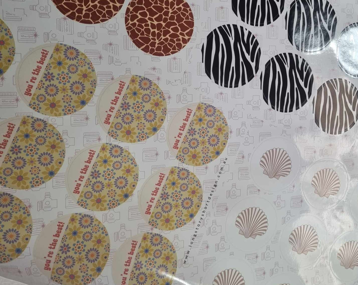 Retro Collection - Greetings edition - YOU'RE THE BEST - Round Vinyl Label Pack