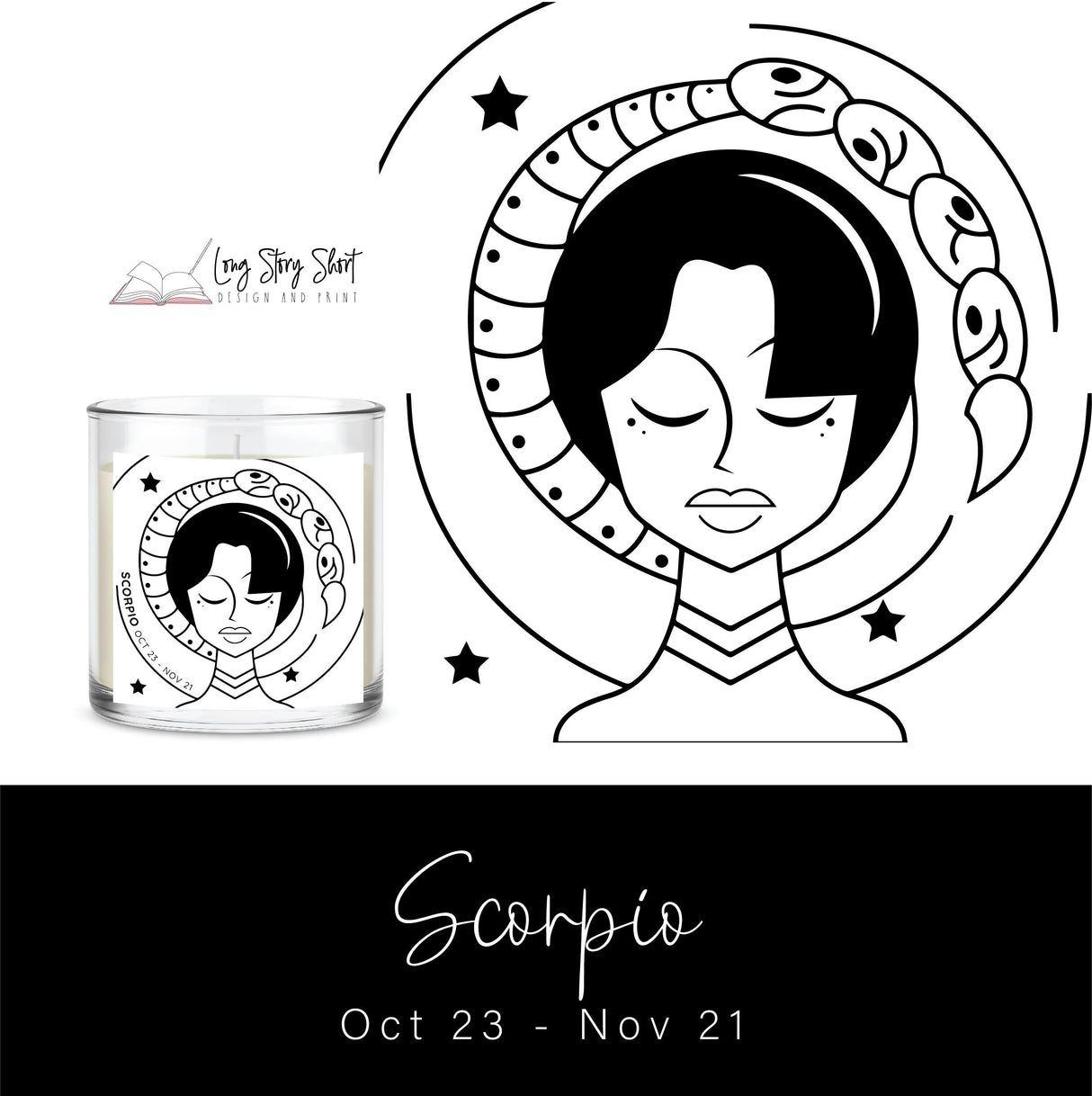 The Zodiac Girl Black Edition Vinyl Label Pack Matte/Gloss/Clear