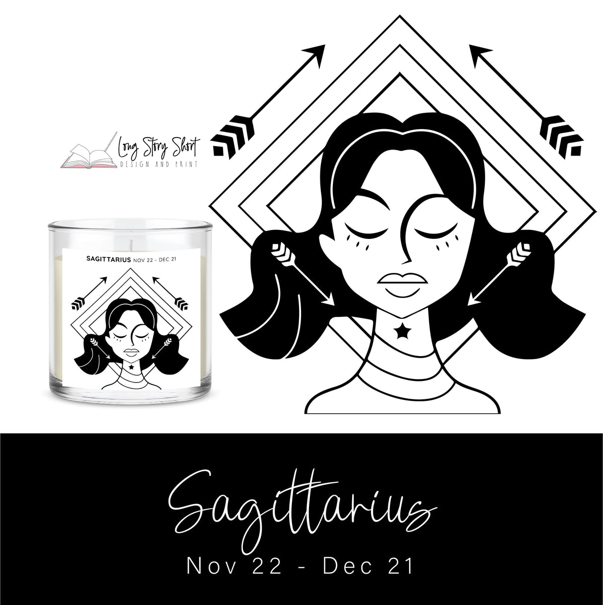 The Zodiac Girl Black Edition Vinyl Label Pack Matte/Gloss/Clear