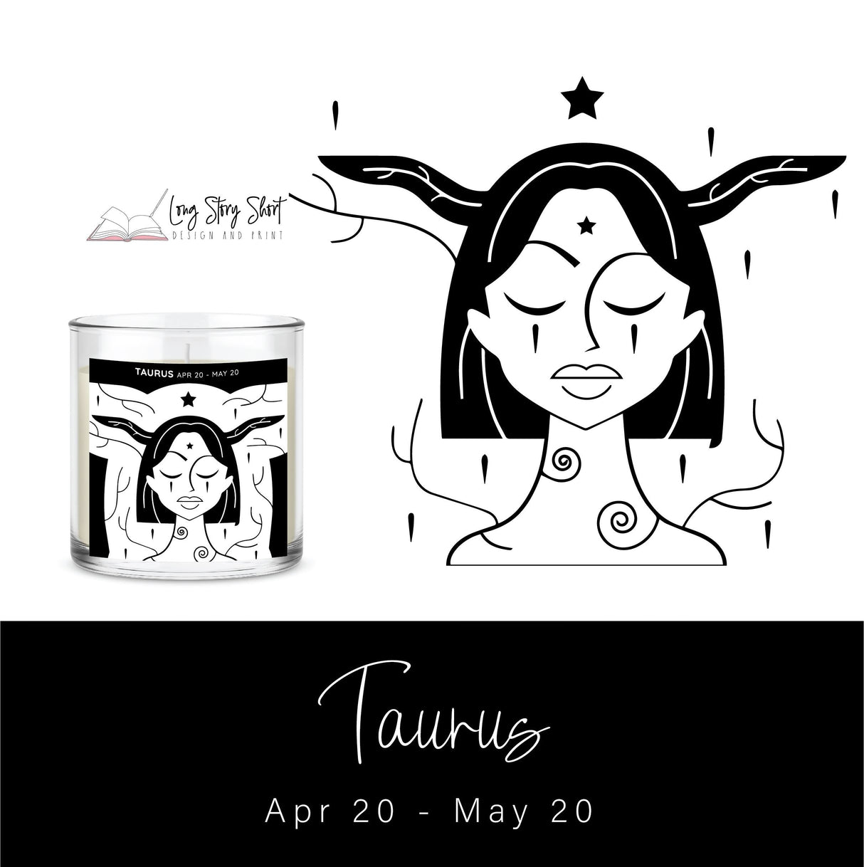 The Zodiac Girl Black Edition Vinyl Label Pack Matte/Gloss/Clear