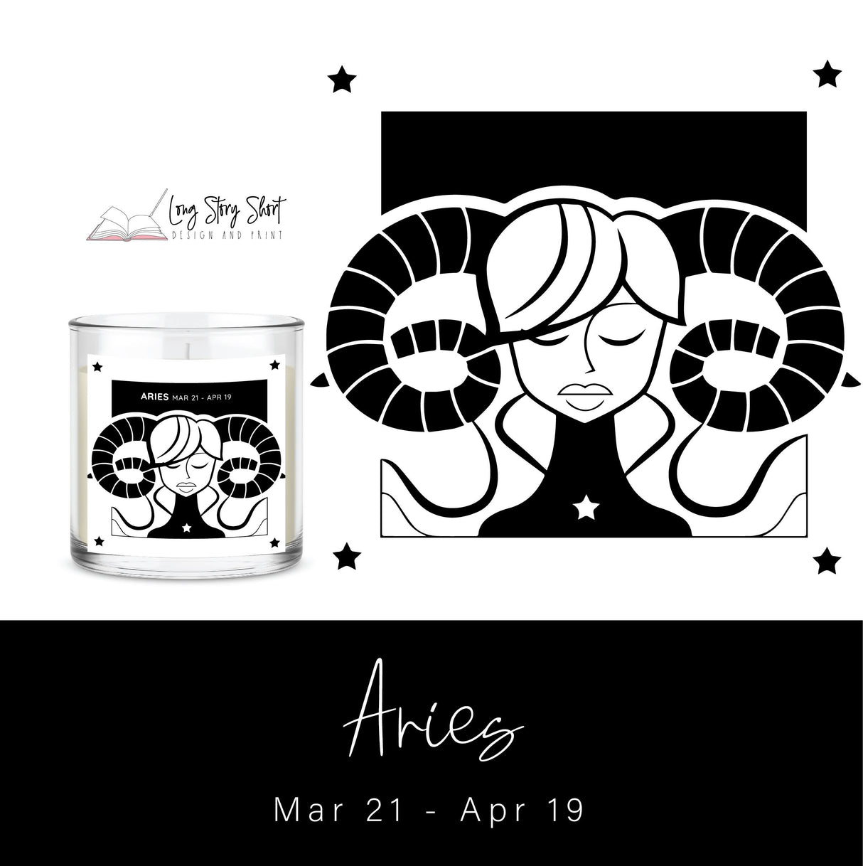 The Zodiac Girl Black Edition Vinyl Label Pack Matte/Gloss/Clear