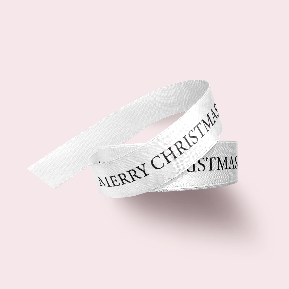 Christmas Premade Ribbon White x 25 meters