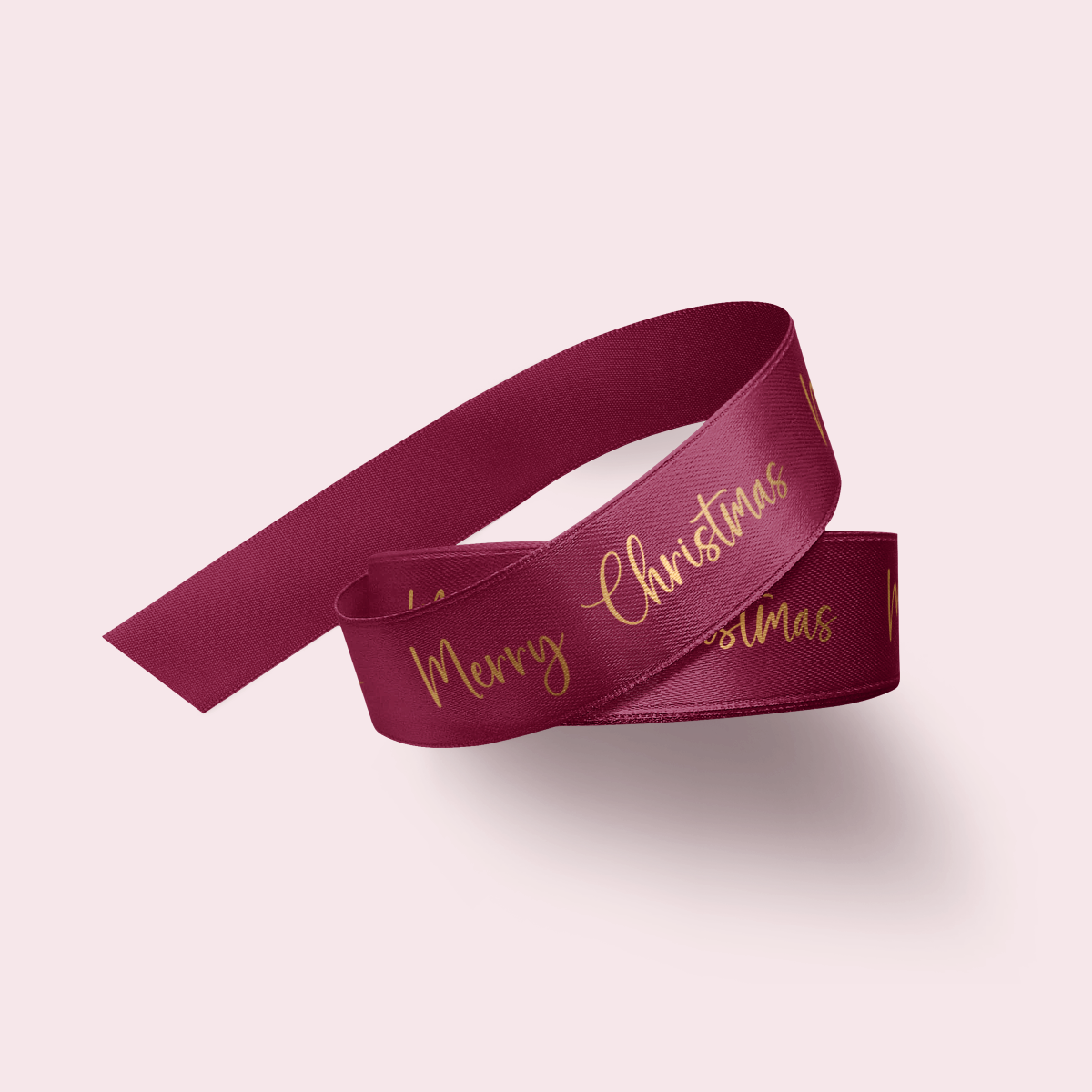 Christmas Premade Ribbon Burgundy x 25 meters