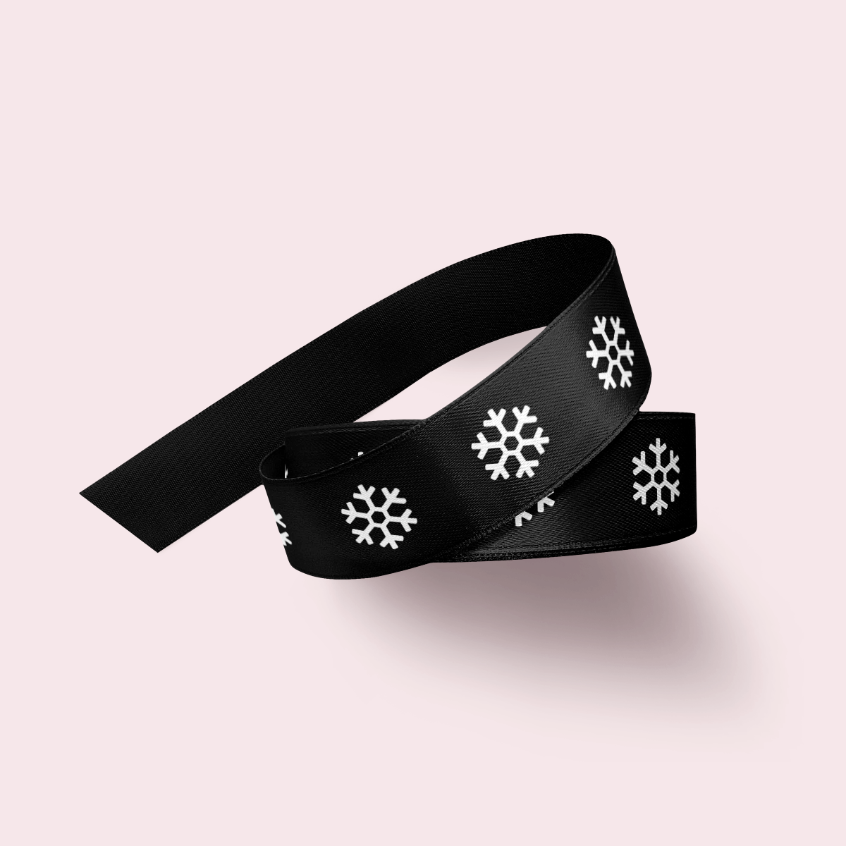 Christmas Premade Ribbon Black x 25 meters