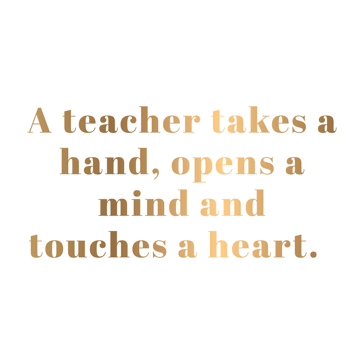 FOIL Golden Florals Teachers Appreciation Vinyl Label Pack - Design Two - Square