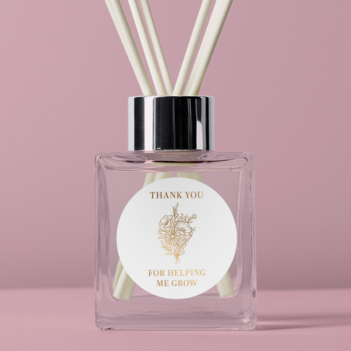 FOIL Golden Florals Teachers Appreciation Vinyl Label Pack - Design Three - Round