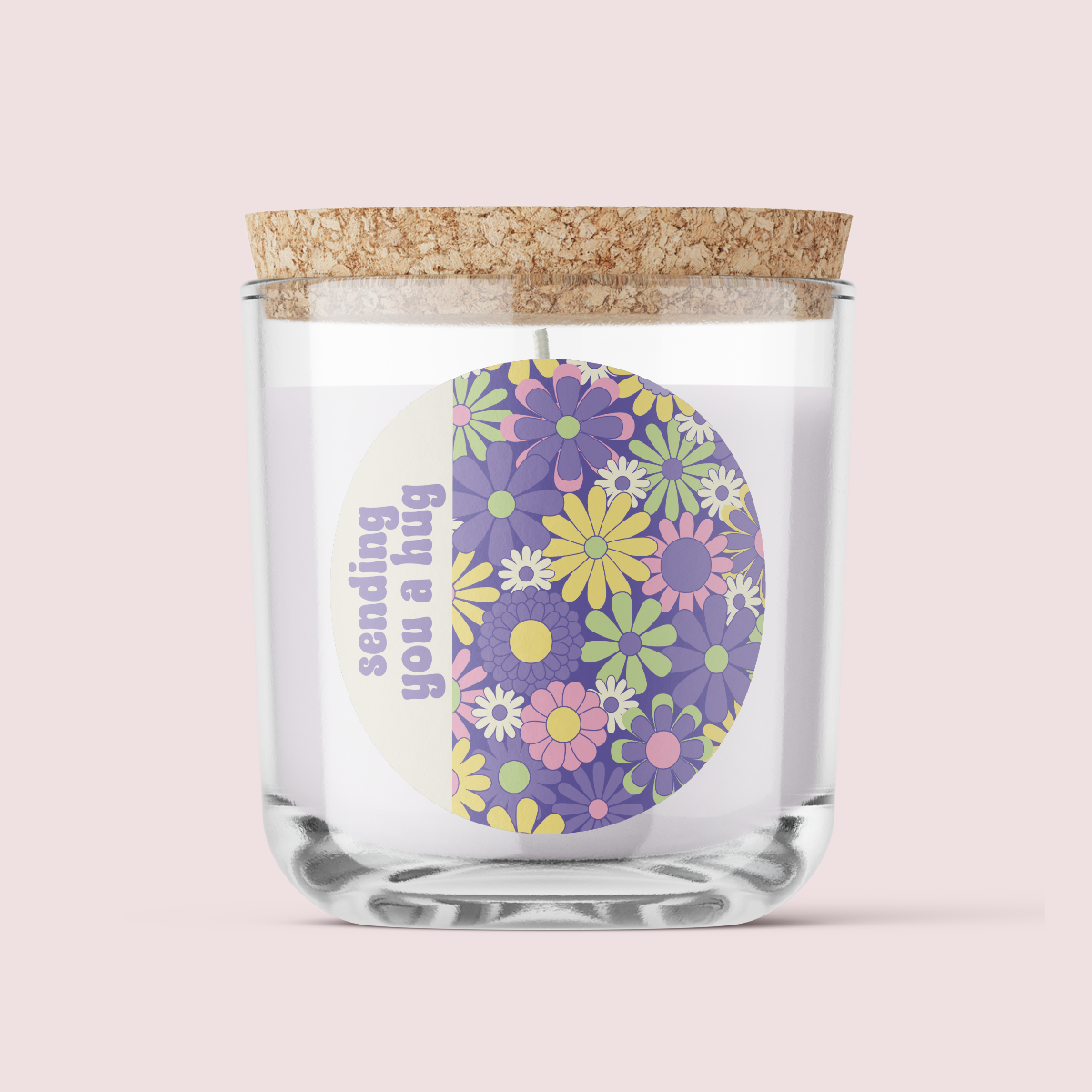 Retro Collection - Greetings edition - SENDING YOU A HUG - Round Vinyl Label Pack