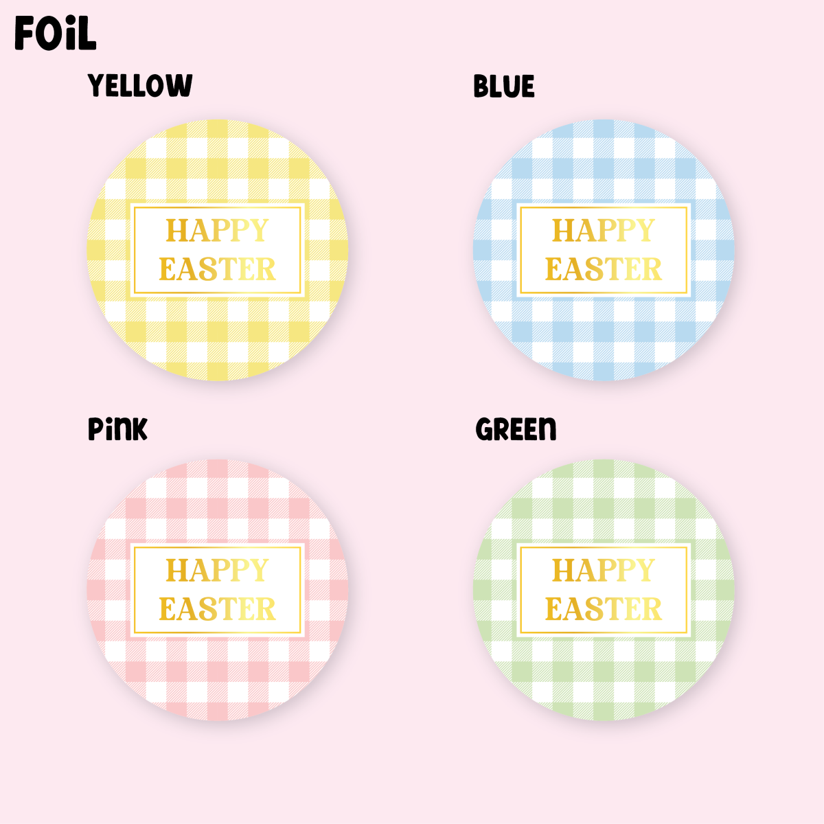 Gingham Collection - Easter - Design Two - TRAVEL TIN SET