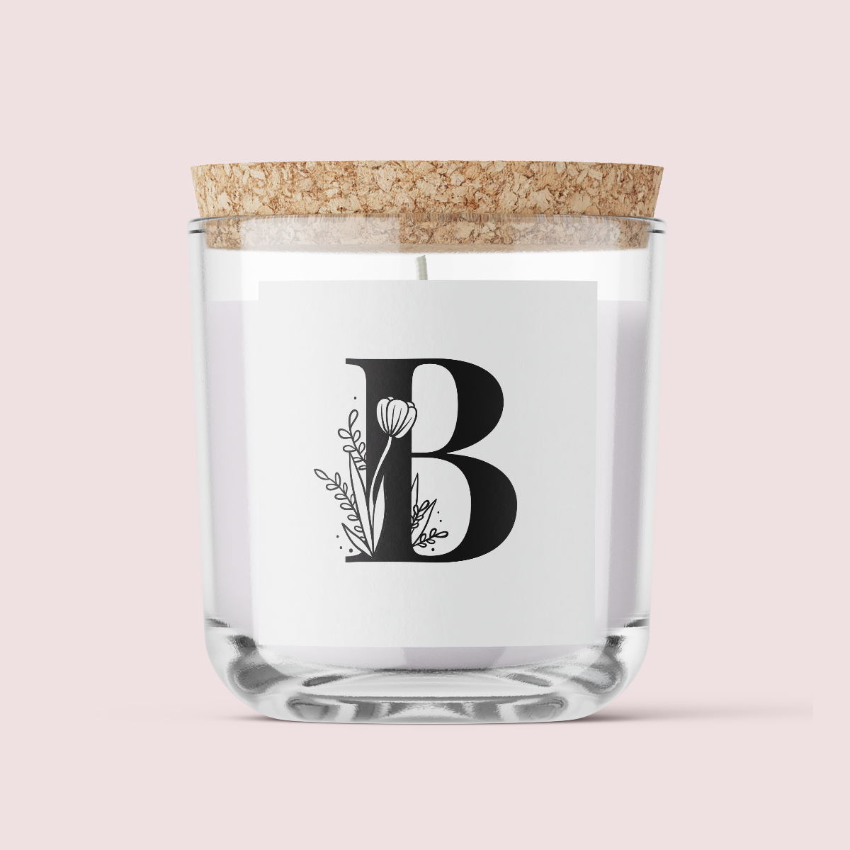 Floral Initials - Letter B - SQUARE