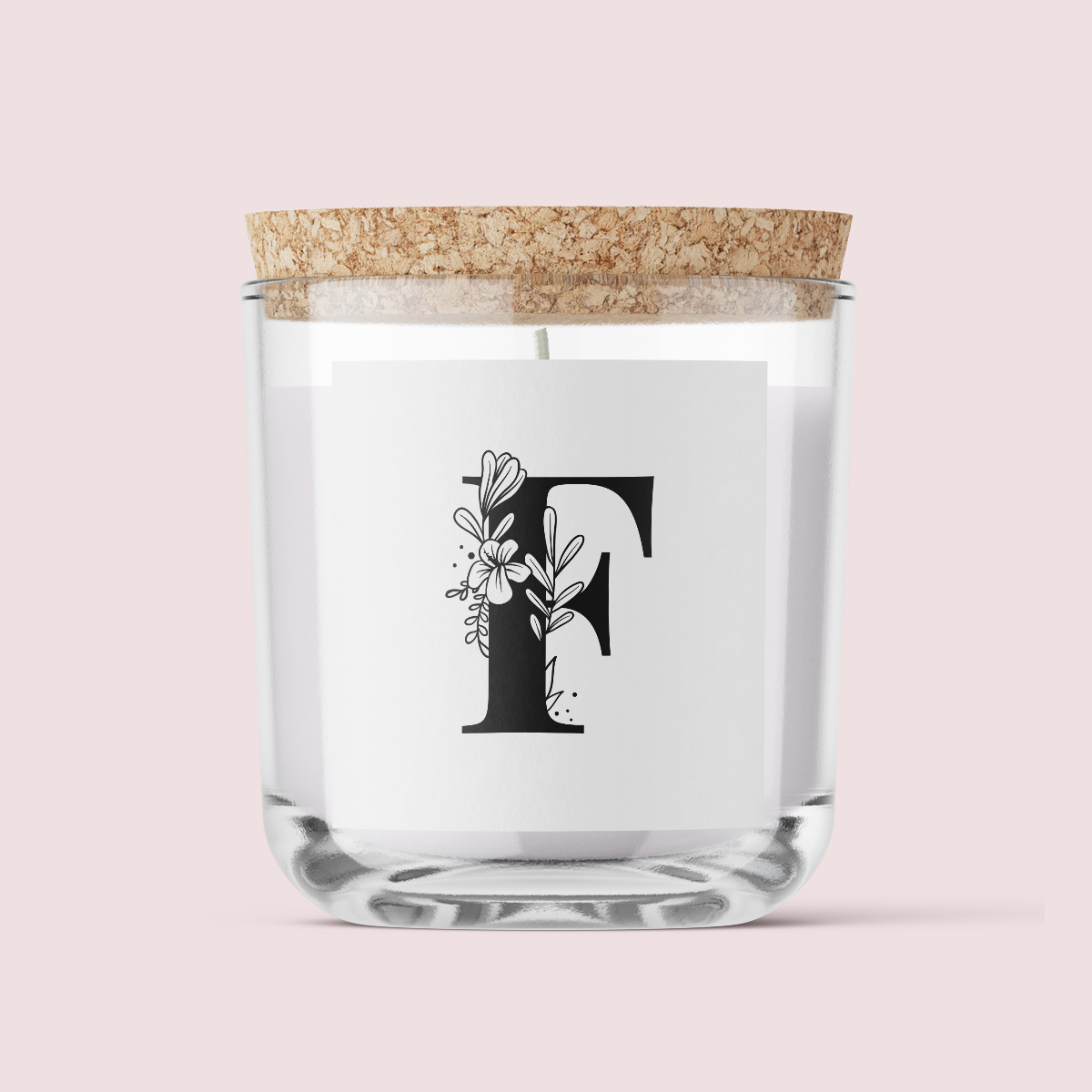 Floral Initials - Letter F - SQUARE