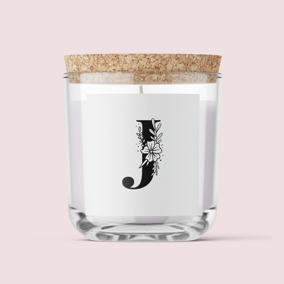 Floral Initials - Letter J - SQUARE