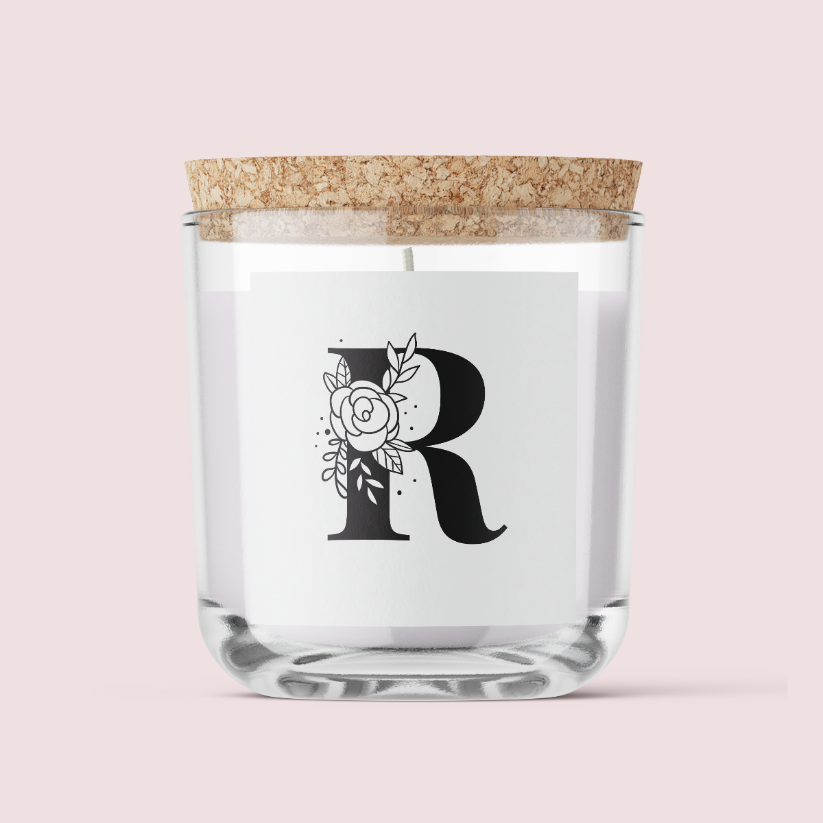 Floral Initials - Letter R - SQUARE