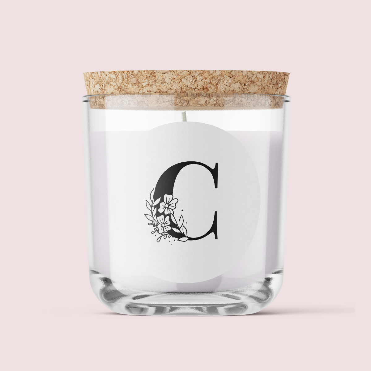 Floral Initials - Letter C - ROUND