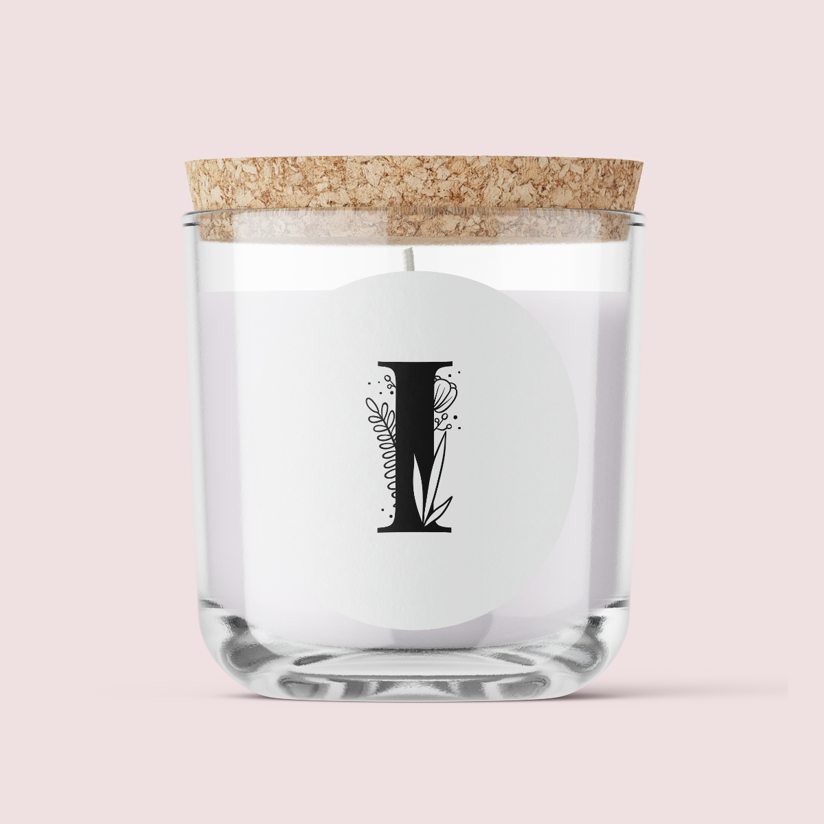 Floral Initials - Letter I - ROUND