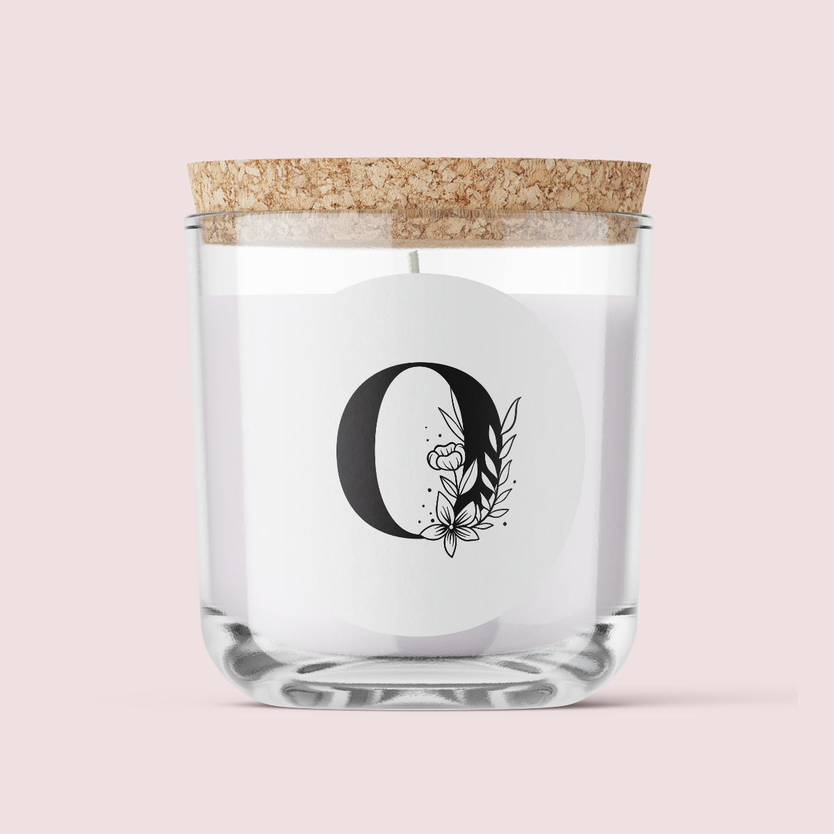 Floral Initials - Letter O - ROUND