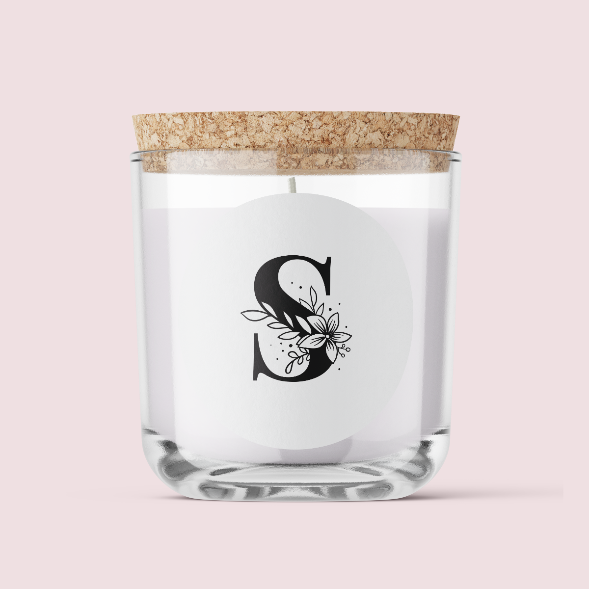 Floral Initials - Letter S - ROUND