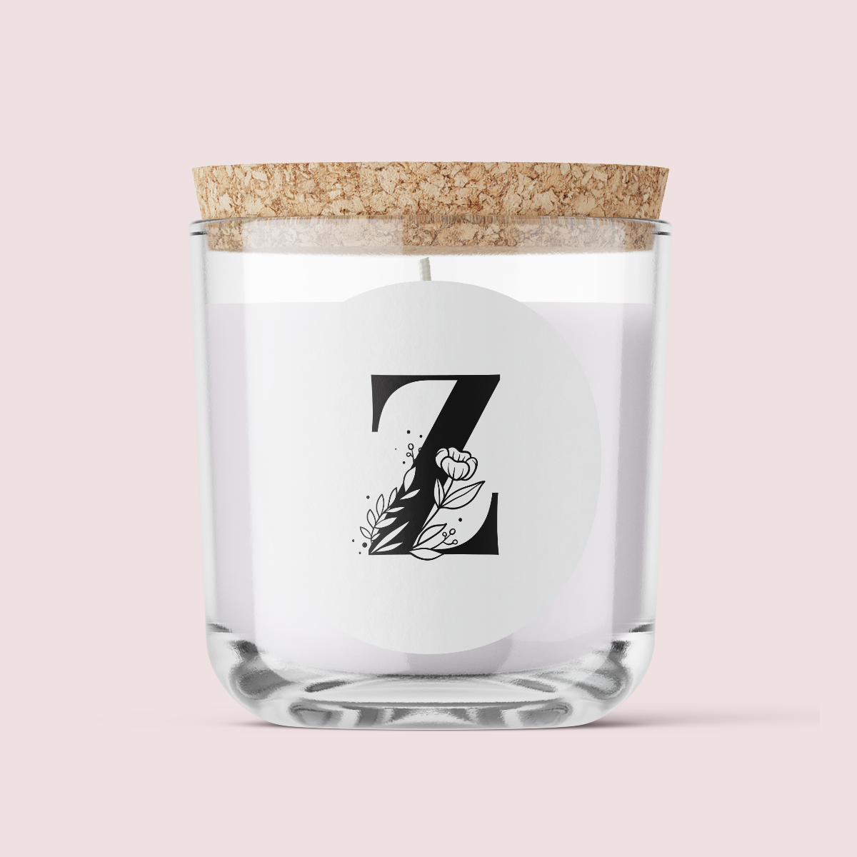 Floral Initials - Letter Z - ROUND