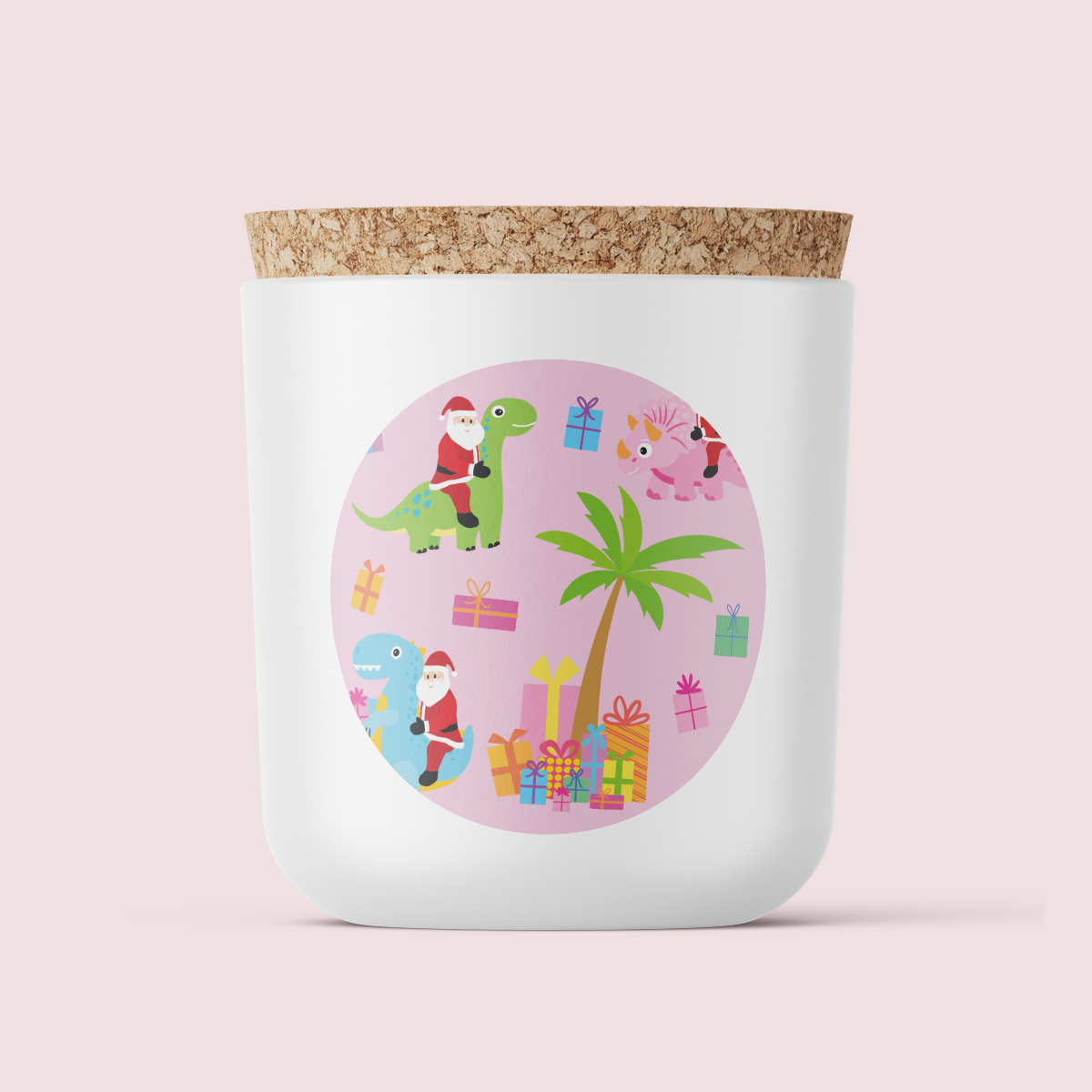 By K.Louise - Christmas Collection - Christmas Dino - ROUND