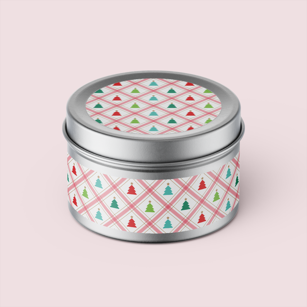Gingham Collection - Christmas - Design One - Travel Tin Set