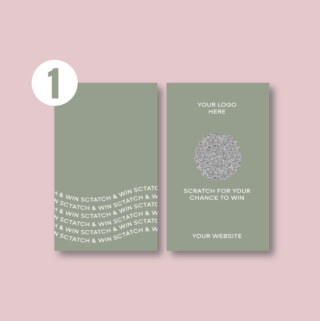 Minimalist Customer Loyalty Scratchie Cards