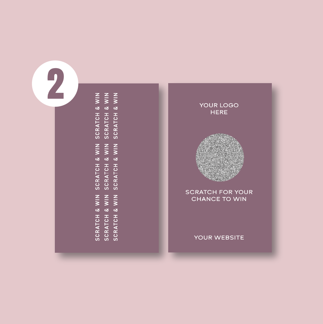 Minimalist Customer Loyalty Scratchie Cards