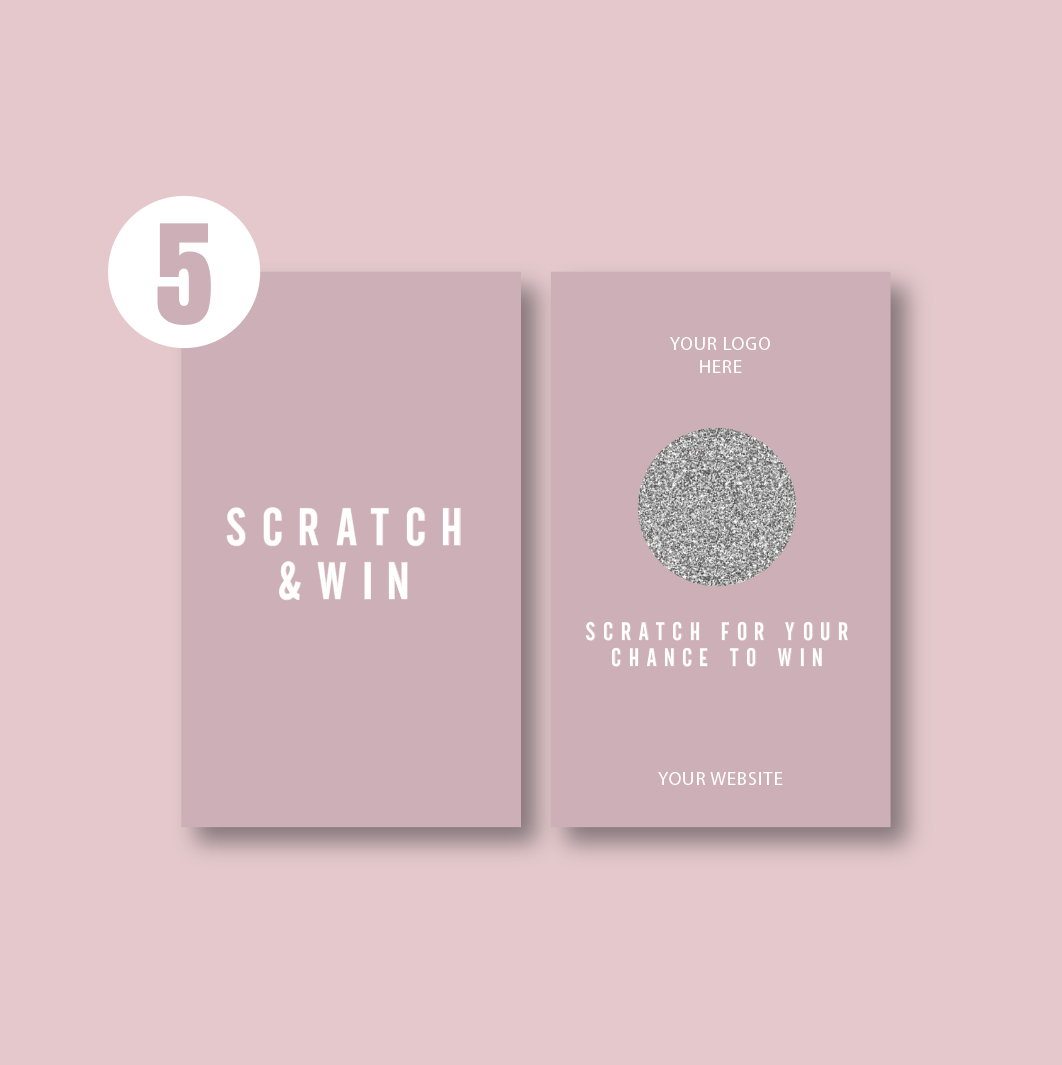 Minimalist Customer Loyalty Scratchie Cards