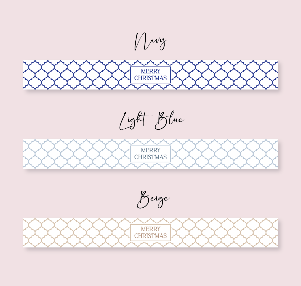 Hamptons Collection - Christmas - Design Four - TRAVEL TIN WRAP