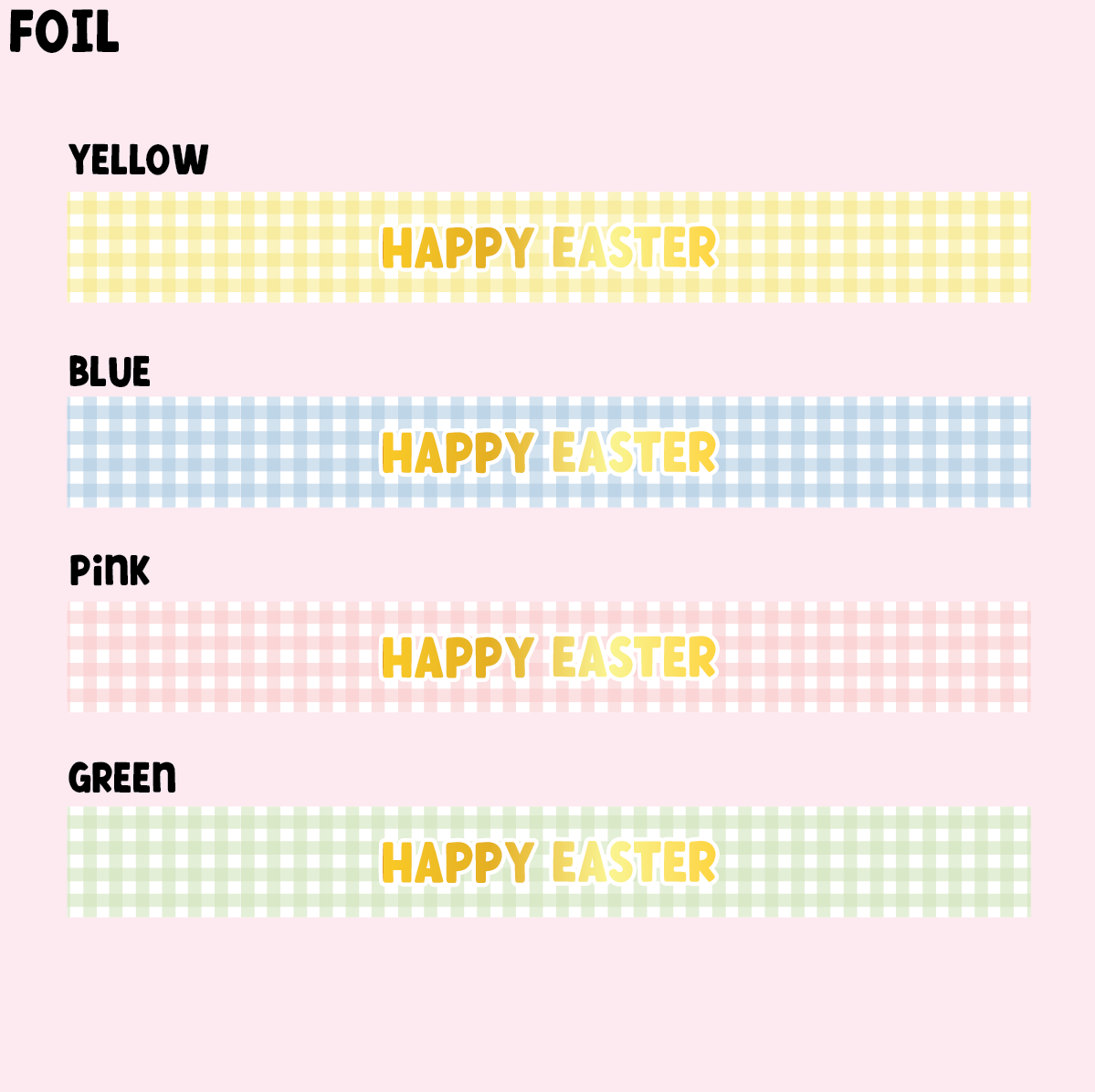 Gingham Collection - Easter - Design One - TRAVEL TIN WRAP