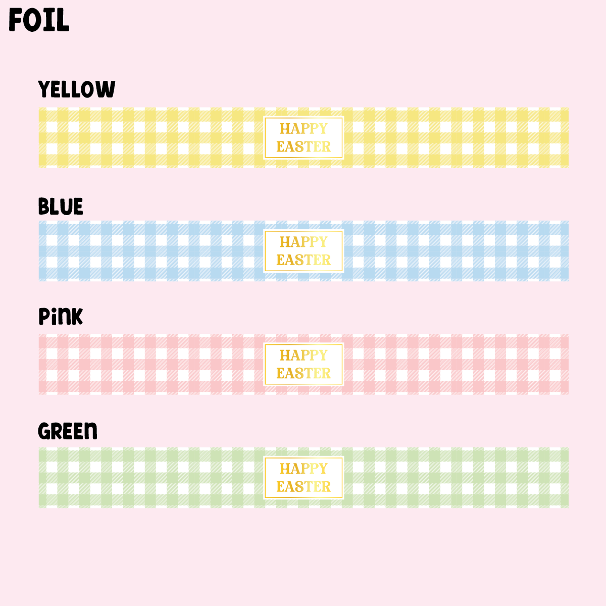 Gingham Collection - Easter - Design Two - TRAVEL TIN WRAP