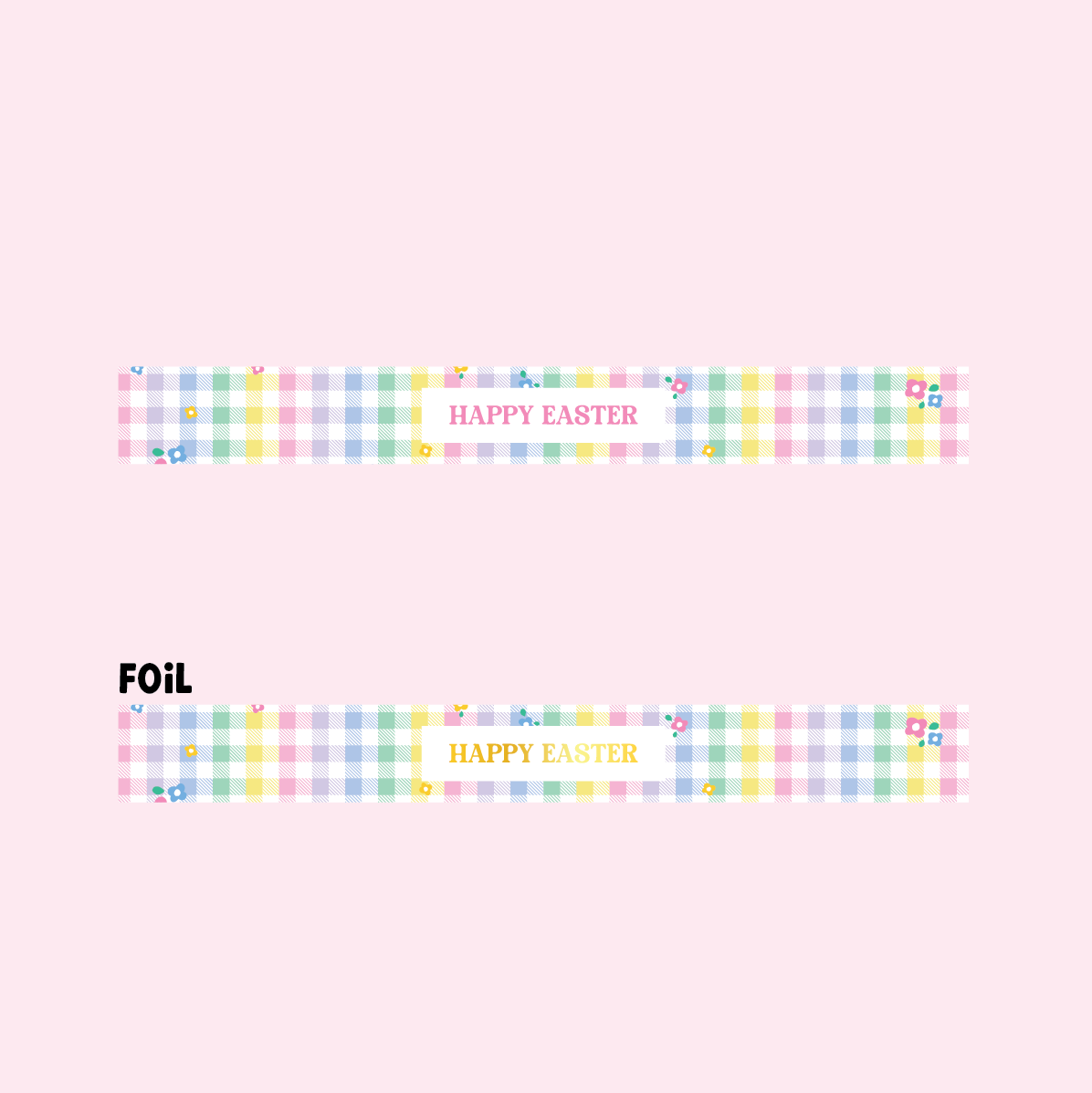 Gingham Collection - Easter - Design Four - TRAVEL TIN WRAP