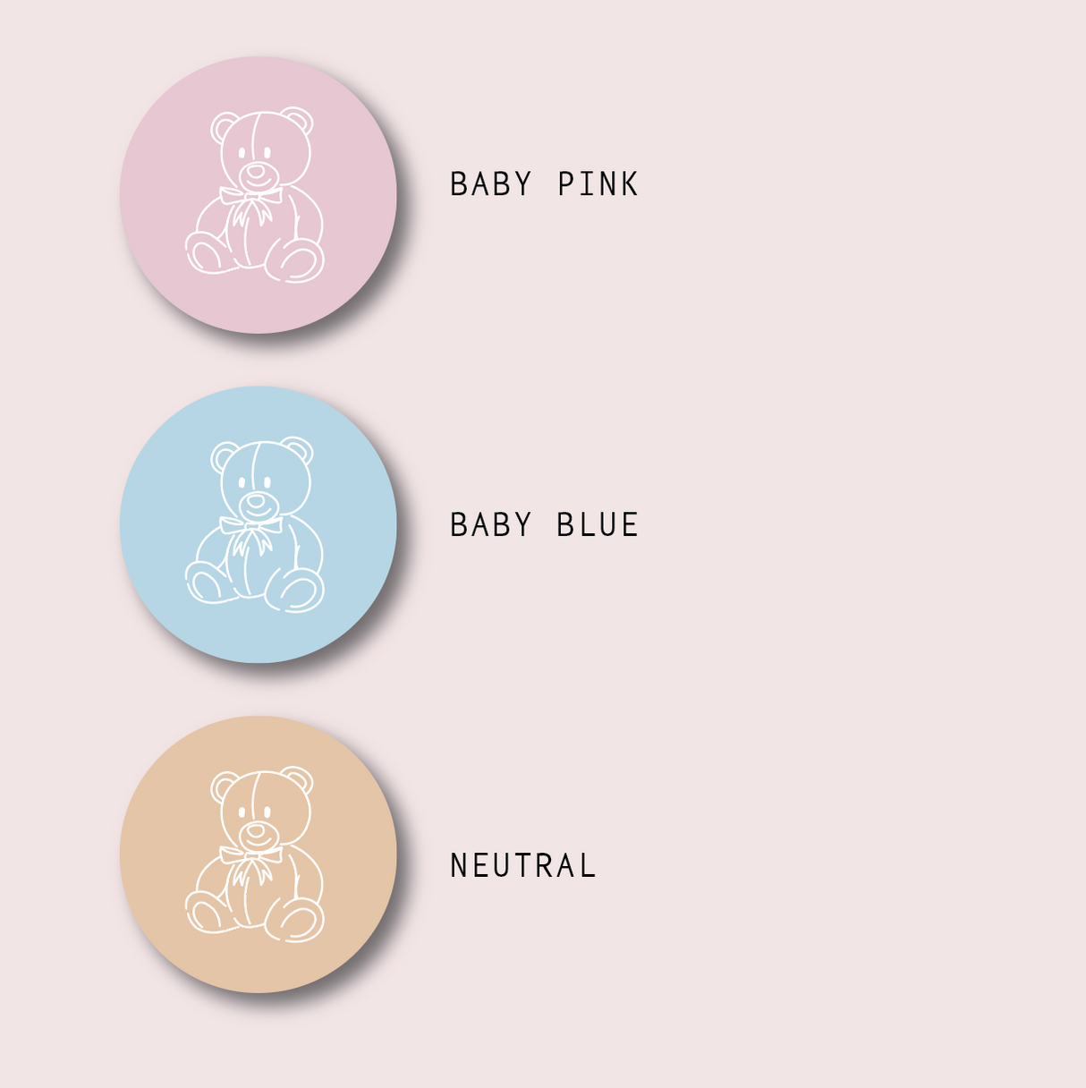 Baby Shower Collection - Bear - ROUND