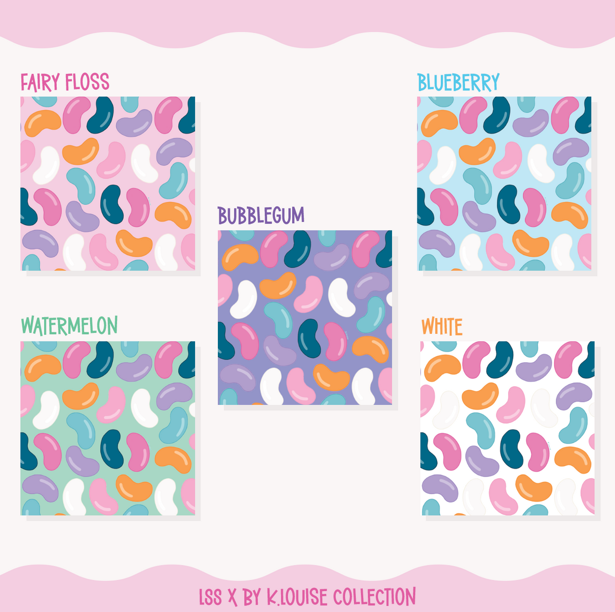 By K.Louise - Lolly Shop Collection - Jellybeans - SQUARE