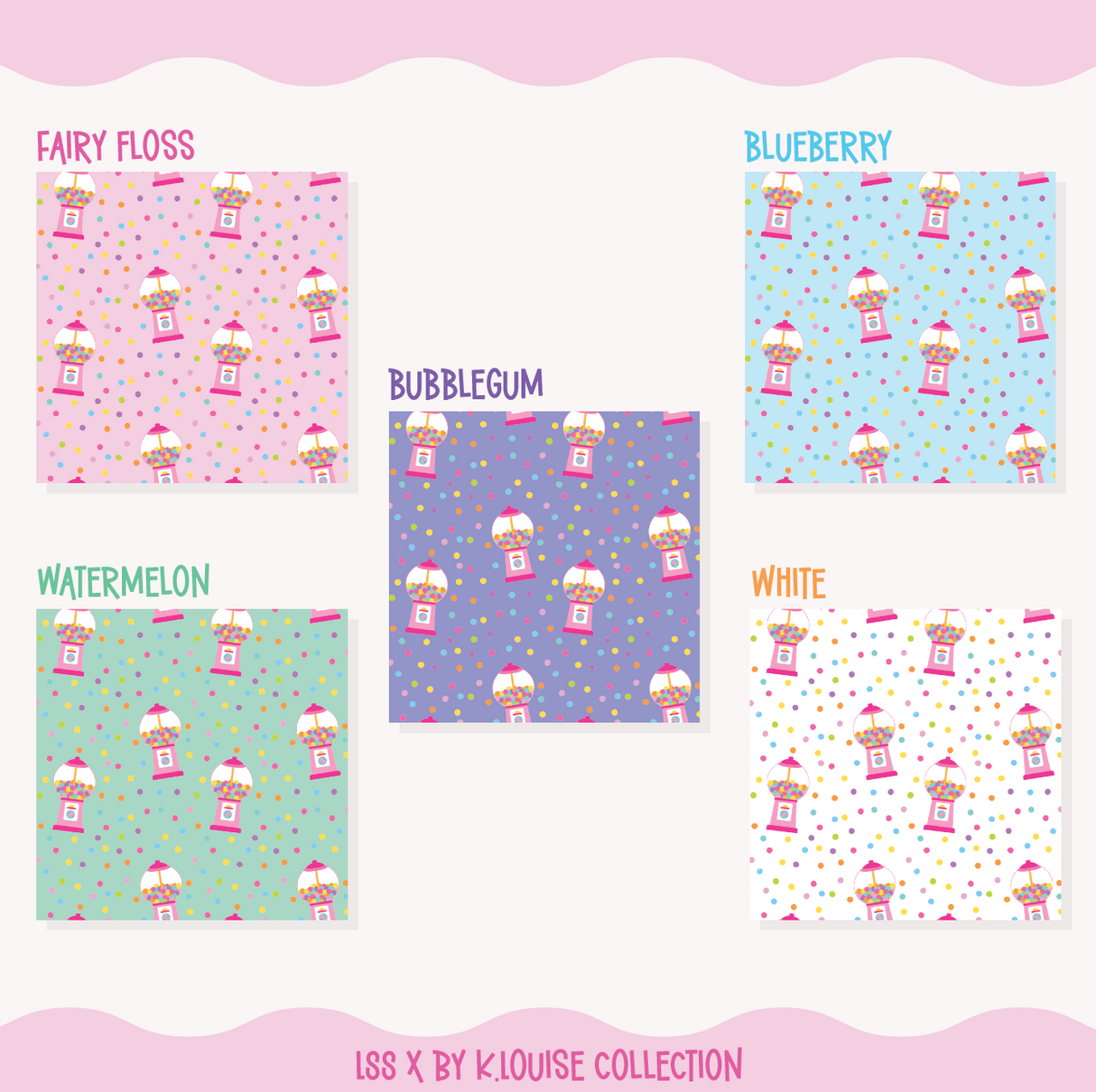 By K.Louise - Lolly Shop Collection - Bubblegum - SQUARE