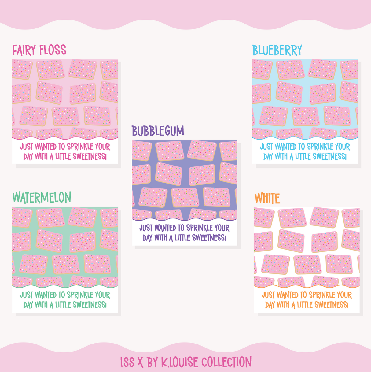 By K.Louise - Lolly Shop Collection - Just wanted to Sprinkle your day with a little Sweetness - SQUARE