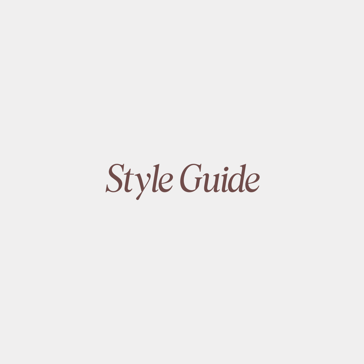 Style Guide