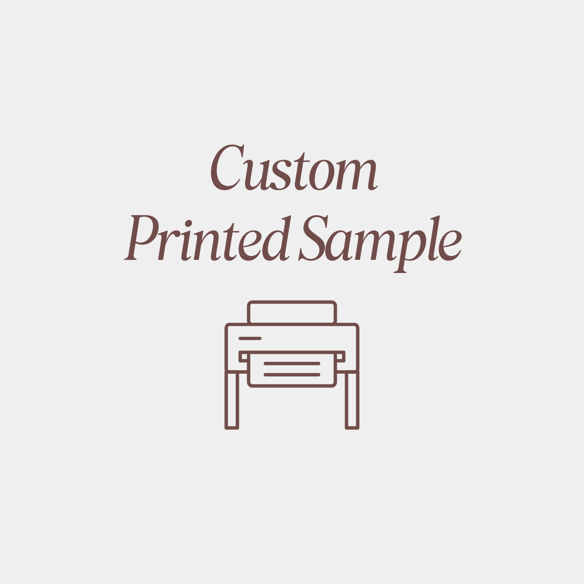 Custom Printed Sample