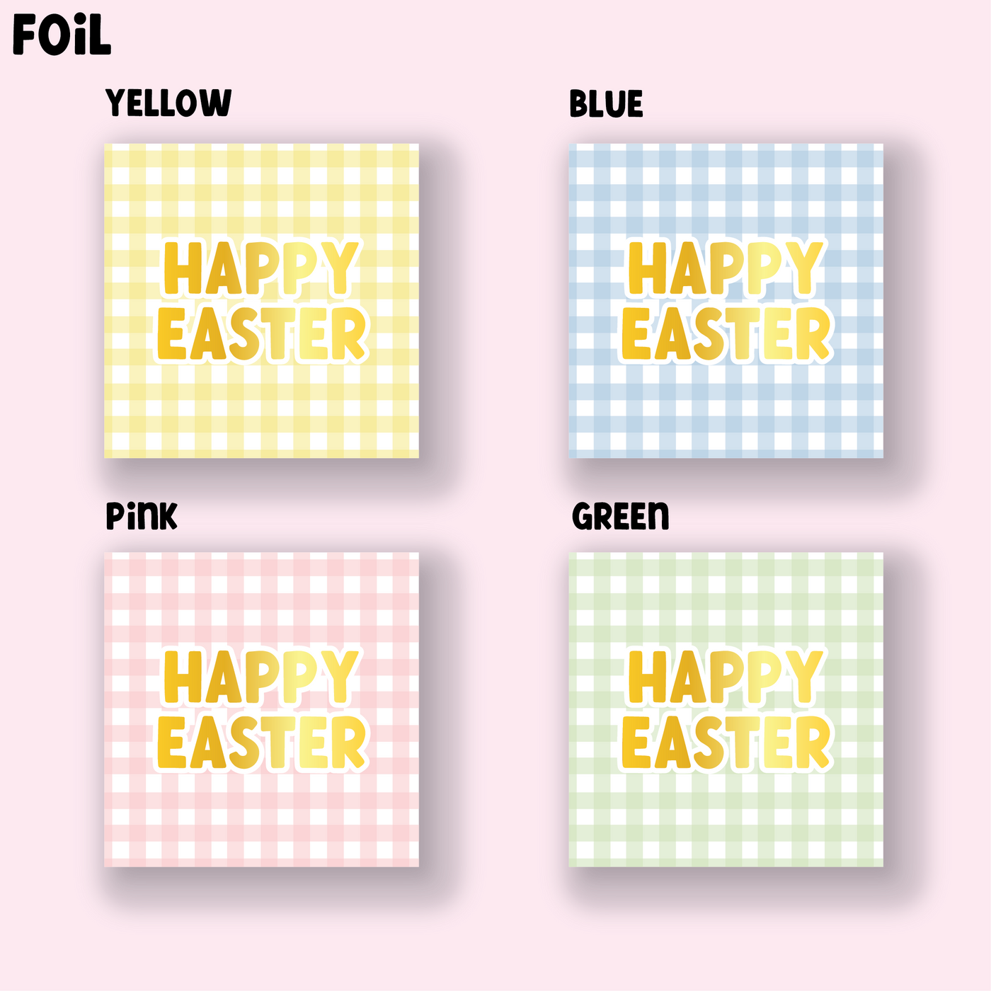 Gingham Collection - Easter - Design One - SQUARE