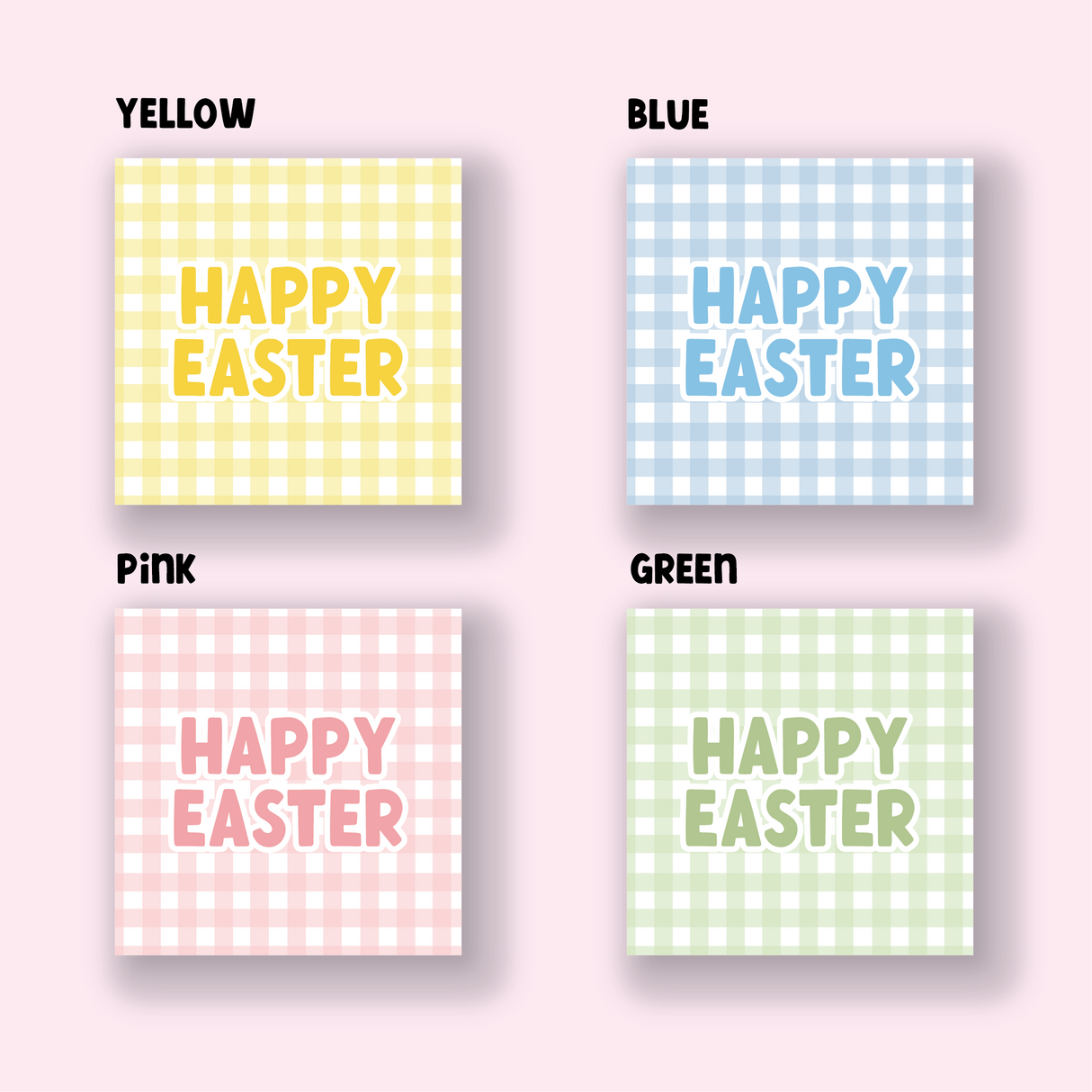 Gingham Collection - Easter - Design One - SQUARE