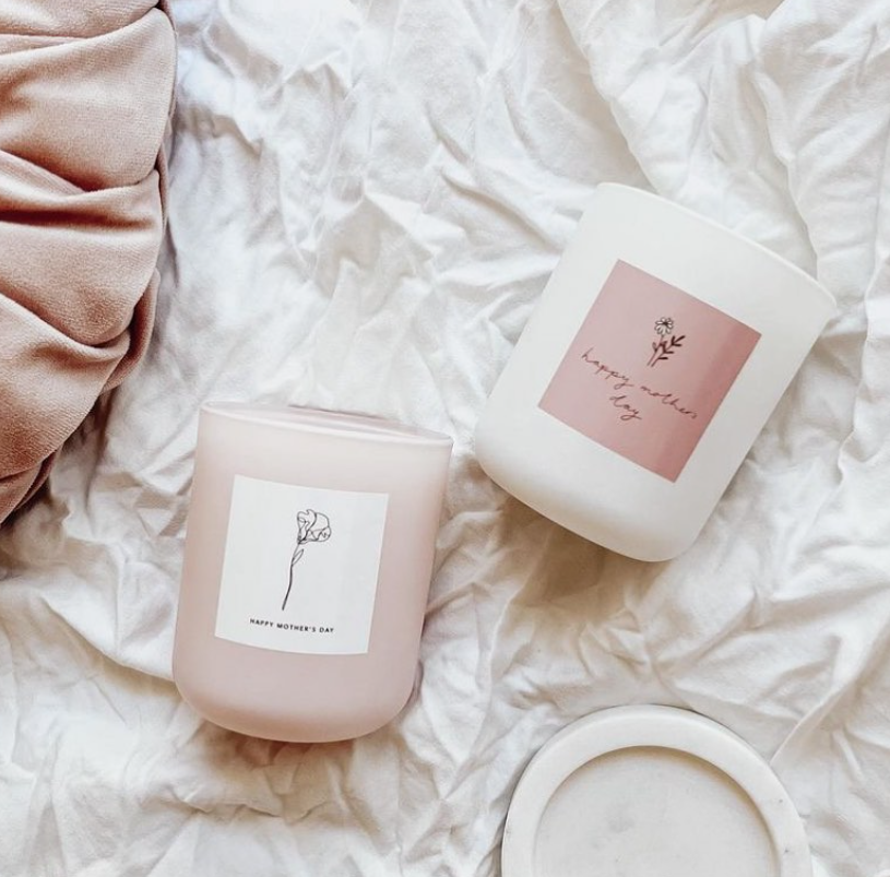 Single Stem White Mothers Day Vinyl Label Pack