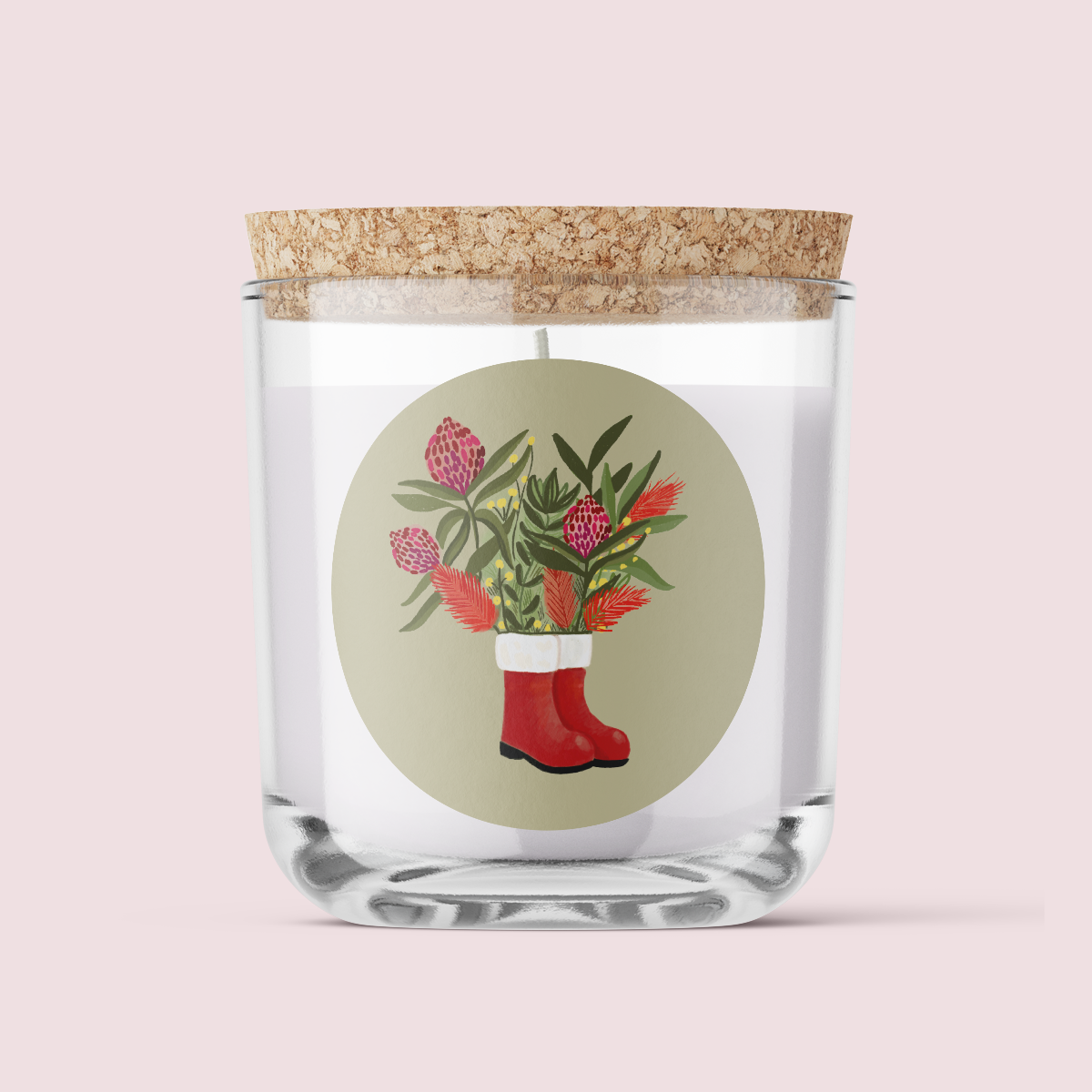 Jess Walker Christmas Floral Boots Label Pack - ROUND