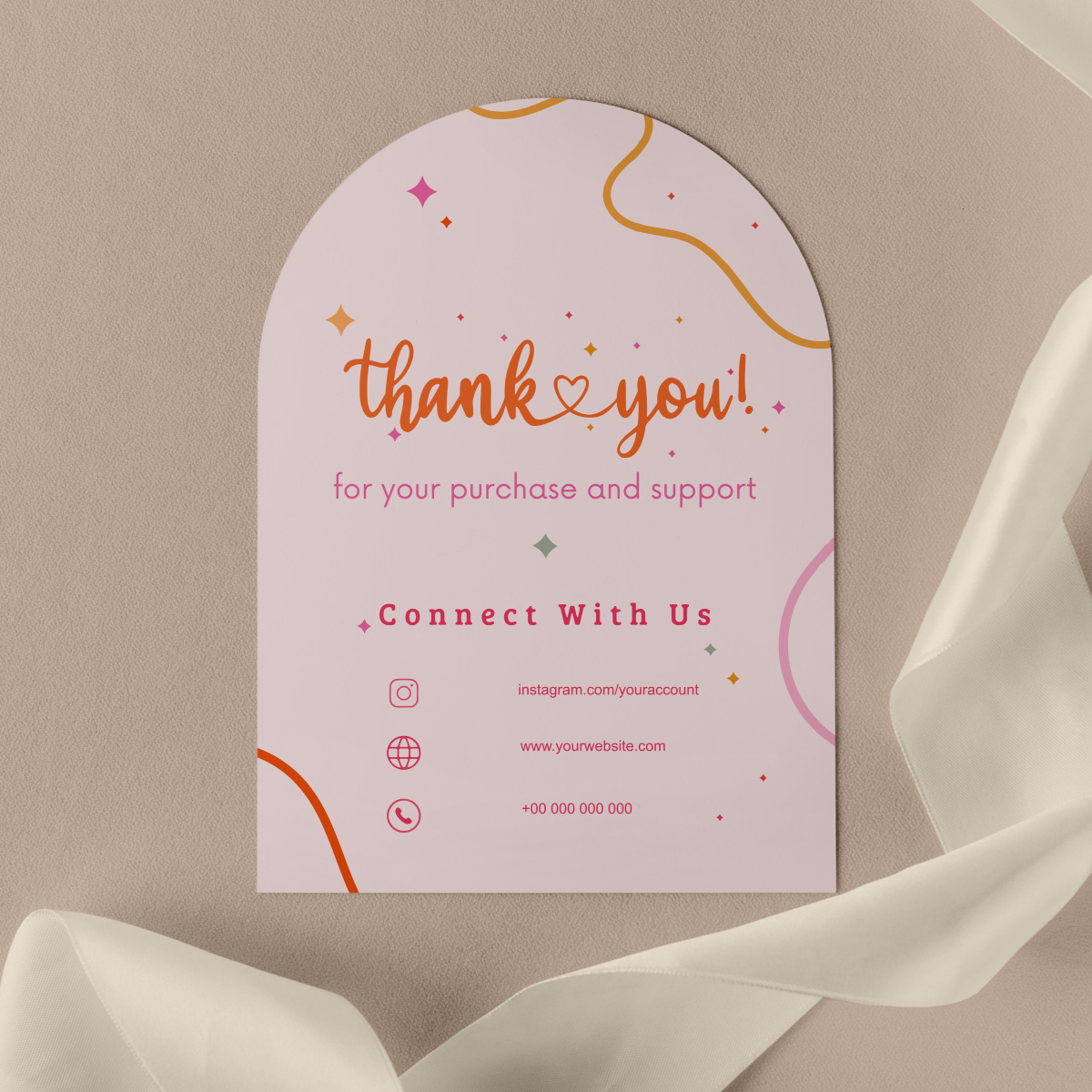 Arch Thankyou Cards Matte Laminate A6