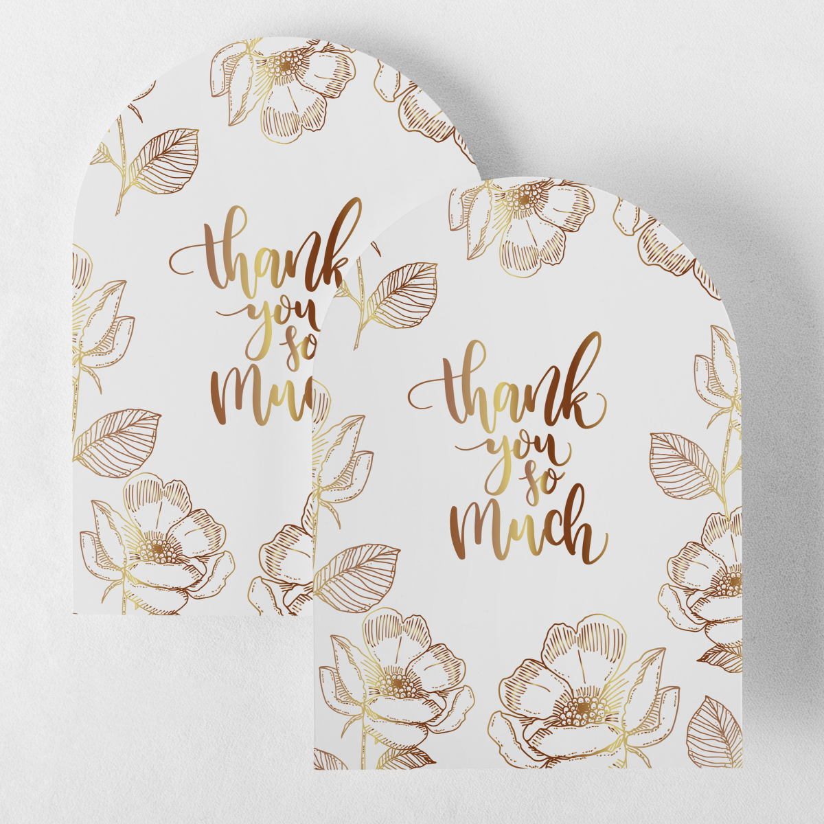 Arch Thankyou Cards Velvet Laminate with Foil A6