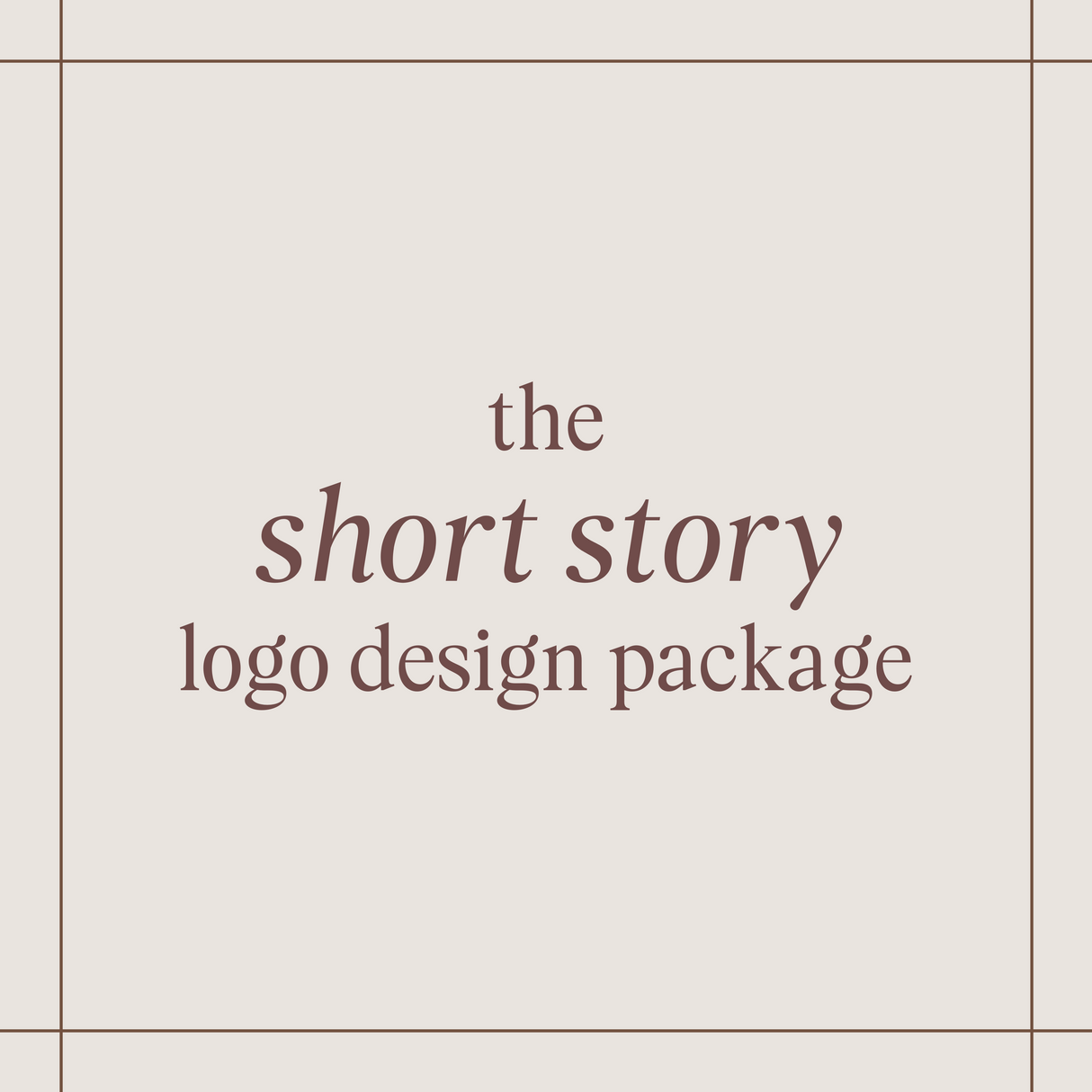 The Short Story Logo Design Package